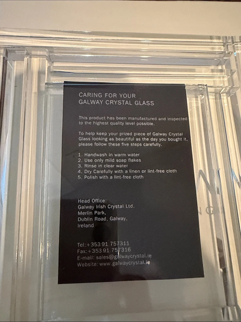 NWT Galway Living Crystal 3x5  Crystal Frame with Original Box